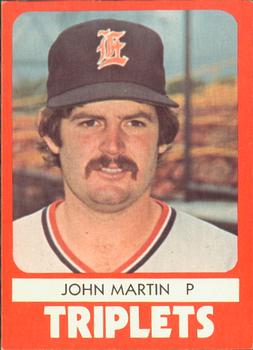 1980 TCMA Evansville Triplets #14 John Martin Front