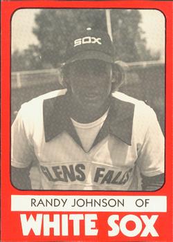 1980 TCMA Glens Falls White Sox B/W #18 Randy Johnson Front