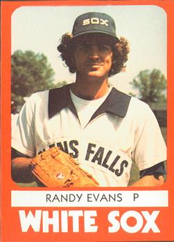 1980 TCMA Glens Falls White Sox Color #15 Randy Evans Front