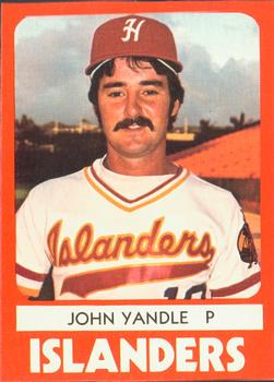 1980 TCMA Hawaii Islanders #12 John Yandle Front