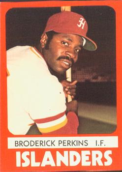 1980 TCMA Hawaii Islanders #22 Broderick Perkins Front