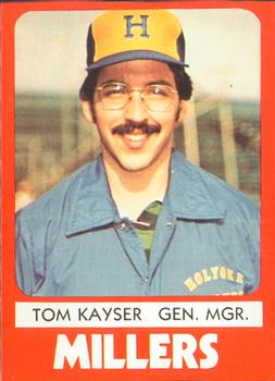 1980 TCMA Holyoke Millers #10 Tom Kayser Front