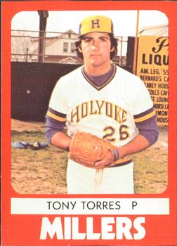 1980 TCMA Holyoke Millers #24 Tony Torres Front