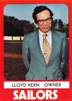 1980 TCMA Lynn Sailors #22 Lloyd Kern Front