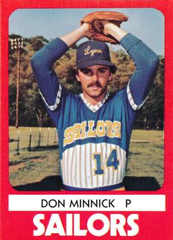 1980 TCMA Lynn Sailors #8 Don Minnick Front