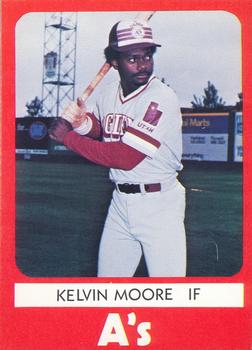 1980 TCMA Ogden A's #20 Kelvin Moore Front
