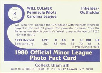 1980 TCMA Peninsula Pilots B/W #8 Wil Culmer Back