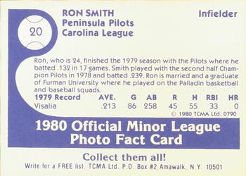 1980 TCMA Peninsula Pilots B/W #20 Ron Smith Back