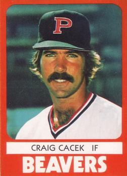 1980 TCMA Portland Beavers #3 Craig Cacek Front
