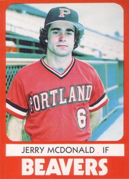 1980 TCMA Portland Beavers #4 Jerry McDonald Front
