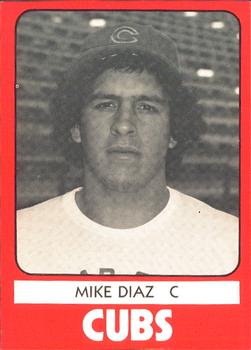 1980 TCMA Quad City Cubs #13 Mike Diaz Front
