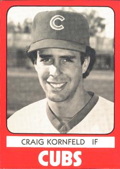 1980 TCMA Quad City Cubs #17 Craig Kornfeld Front