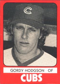 1980 TCMA Quad City Cubs #23 Gordy Hodgson Front