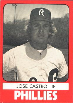 1980 TCMA Reading Phillies #2 Jose Castro Front