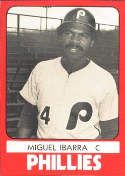 1980 TCMA Reading Phillies #6 Miguel Ibarra Front