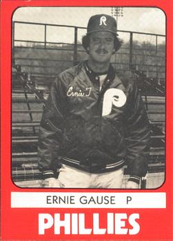 1980 TCMA Reading Phillies #10 Ernie Gause Front