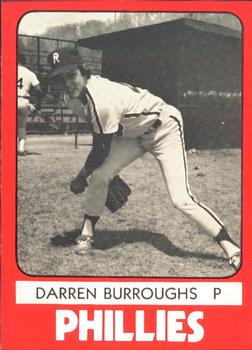1980 TCMA Reading Phillies #11 Darren Burroughs Front