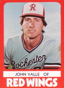 1980 TCMA Rochester Red Wings #14 John Valle Front