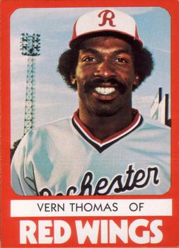 1980 TCMA Rochester Red Wings #3 Vern Thomas Front