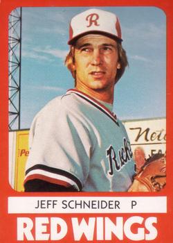 1980 TCMA Rochester Red Wings #10 Jeff Schneider Front