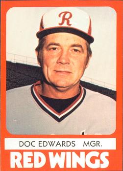 1980 TCMA Rochester Red Wings #13 Doc Edwards Front