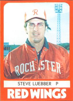 1980 TCMA Rochester Red Wings #15 Steve Luebber Front