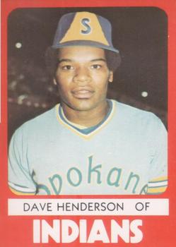 1980 TCMA Spokane Indians #16 Dave Henderson Front