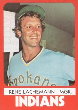 1980 TCMA Spokane Indians #18 Rene Lachemann Front