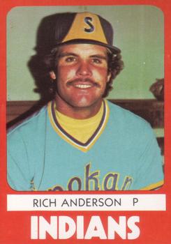 1980 TCMA Spokane Indians #20 Rich Anderson Front