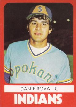 1980 TCMA Spokane Indians #22 Dan Firova Front
