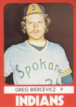 1980 TCMA Spokane Indians #3 Greg Biercevicz Front