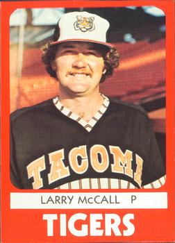 1980 TCMA Tacoma Tigers #8 Larry McCall Front