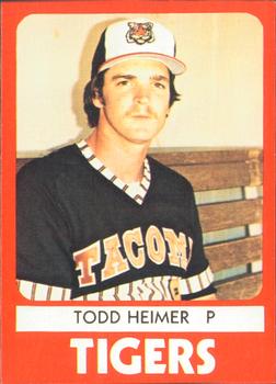 1980 TCMA Tacoma Tigers #18 Todd Heimer Front