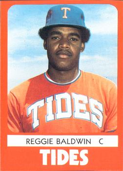 1980 TCMA Tidewater Tides #13 Reggie Baldwin Front