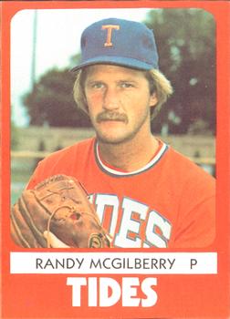 1980 TCMA Tidewater Tides #25 Randy McGilberry Front