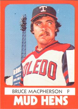 1980 TCMA Toledo Mud Hens #4 Bruce MacPherson Front