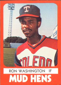 1980 TCMA Toledo Mud Hens #6 Ron Washington Front
