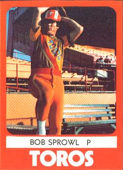 1980 TCMA Tucson Toros #6 Bob Sprowl Front
