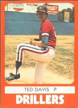 1980 TCMA Tulsa Drillers #4 Ted Davis Front