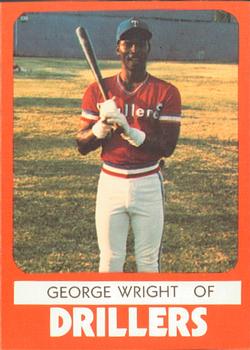 1980 TCMA Tulsa Drillers #10 George Wright Front