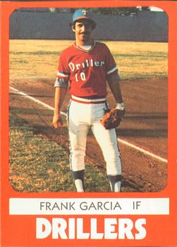 1980 TCMA Tulsa Drillers #12 Frank Garcia Front