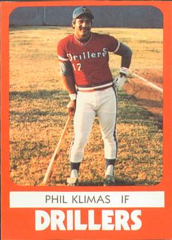 1980 TCMA Tulsa Drillers #13 Phil Klimas Front