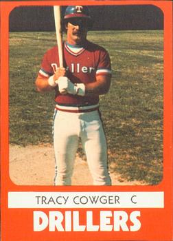 1980 TCMA Tulsa Drillers #18 Tracy Cowger Front