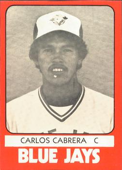 1980 TCMA Utica Blue Jays #3 Carlos Cabrera Front