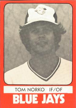 1980 TCMA Utica Blue Jays #7 Tom Norko Front