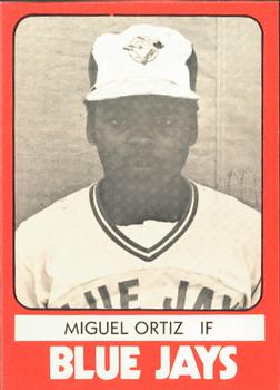 1980 TCMA Utica Blue Jays #21 Miguel Ortiz Front
