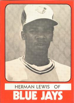 1980 TCMA Utica Blue Jays #26 Herman Lewis Front