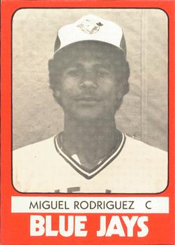 1980 TCMA Utica Blue Jays #32 Miguel Rodriguez Front