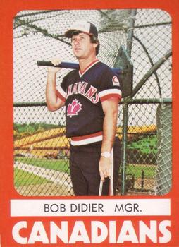 1980 TCMA Vancouver Canadians #11 Bob Didier Front