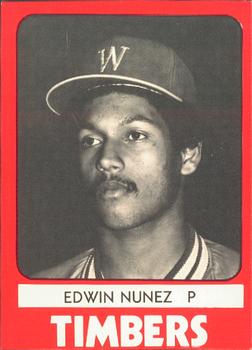 1980 TCMA Wausau Timbers #6 Edwin Nunez Front